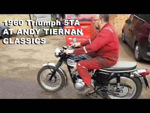 Test Riding a 1960 Triumph 5TA 500cc at Andy Tiernan Classics #09224TRI