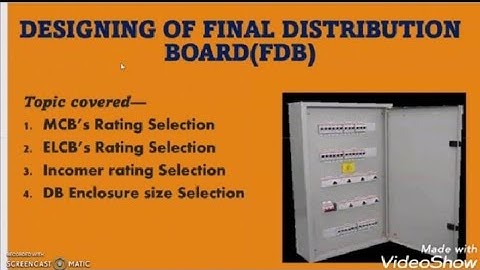 Designing of Final Distribution Board(FDB) as per DEWA Regulation!