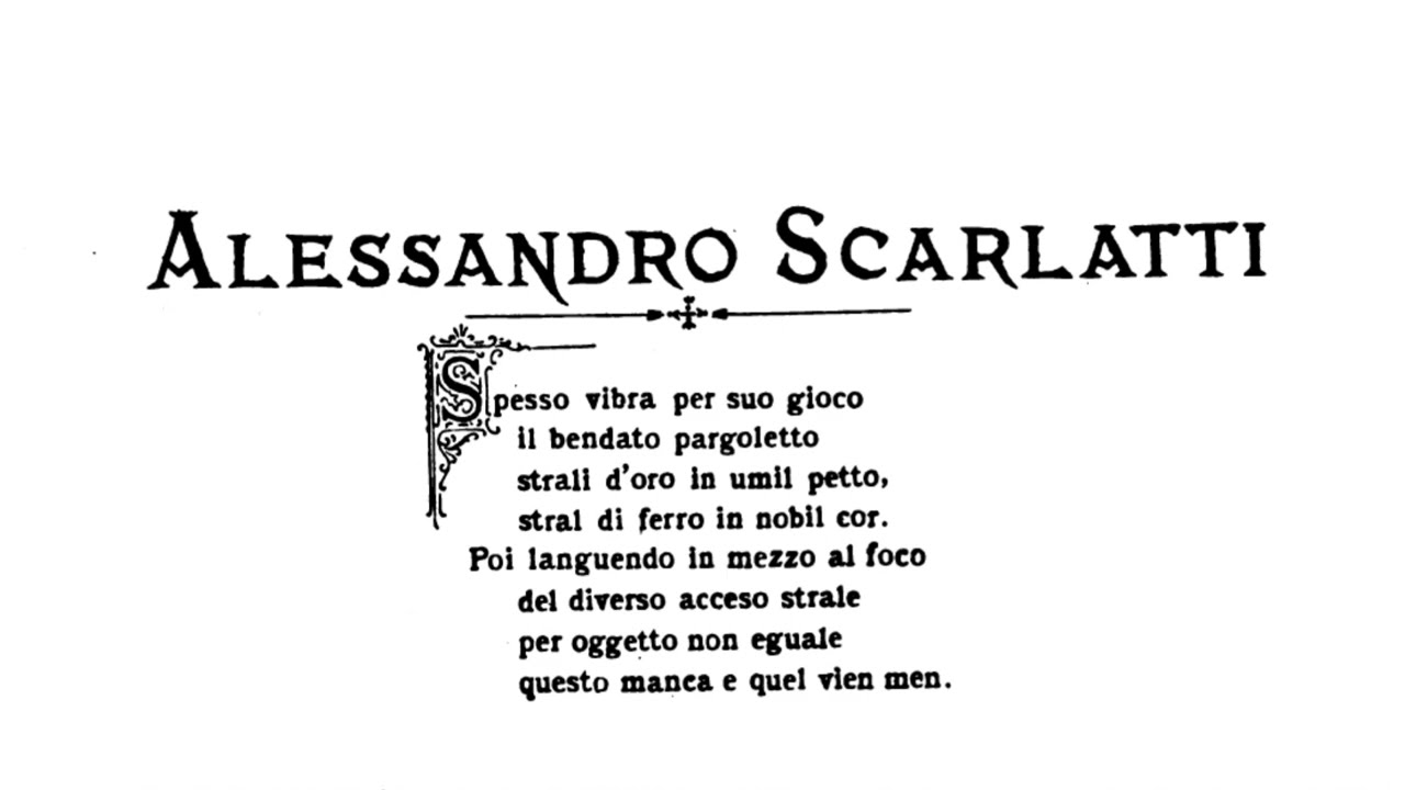 Alessandro Scarlatti, Spesso vibra (Piano accompaniment)