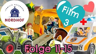 PLAYMOBIL Film Familie Petersen - Nordhof FILM, Folge 11-15 🏥🚌🐴🐎Schulbus, Unfall, Pferde