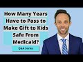 Attorney Burton answers the following question: "How many years have to pass to make gifts to kids safe from Medicaid?" Attorney Burton discusses the state and federal laws involved with making a gift and the five year lookback period for gifts made prior to applying for Medicaid long term care assistance in this video.