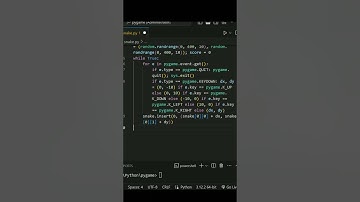 Python simple Snake game #shorts #python #code #snakegame