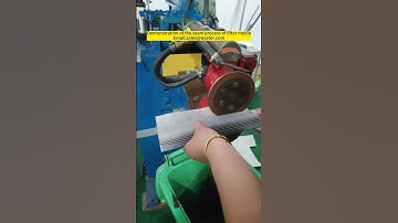 Demonstration of the seam process of filter media. Production process of hydraulic filter element