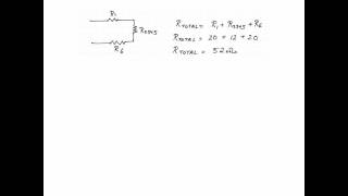 Combination of resistors circuit example 1