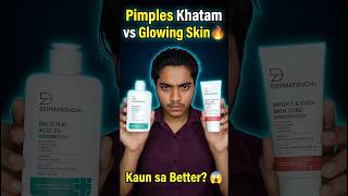 Pimples Khatam vs Glowing Skin 🔥 Dermatouch Face Wash Review #shorts