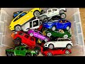 Big and small toy cars from the box  diecast metal scale model cars collection