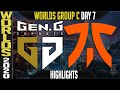 GEN vs FNC Highlights | Worlds 2020 Group C Day 7 - LoL World Championship | Gen.G vs Fnatic