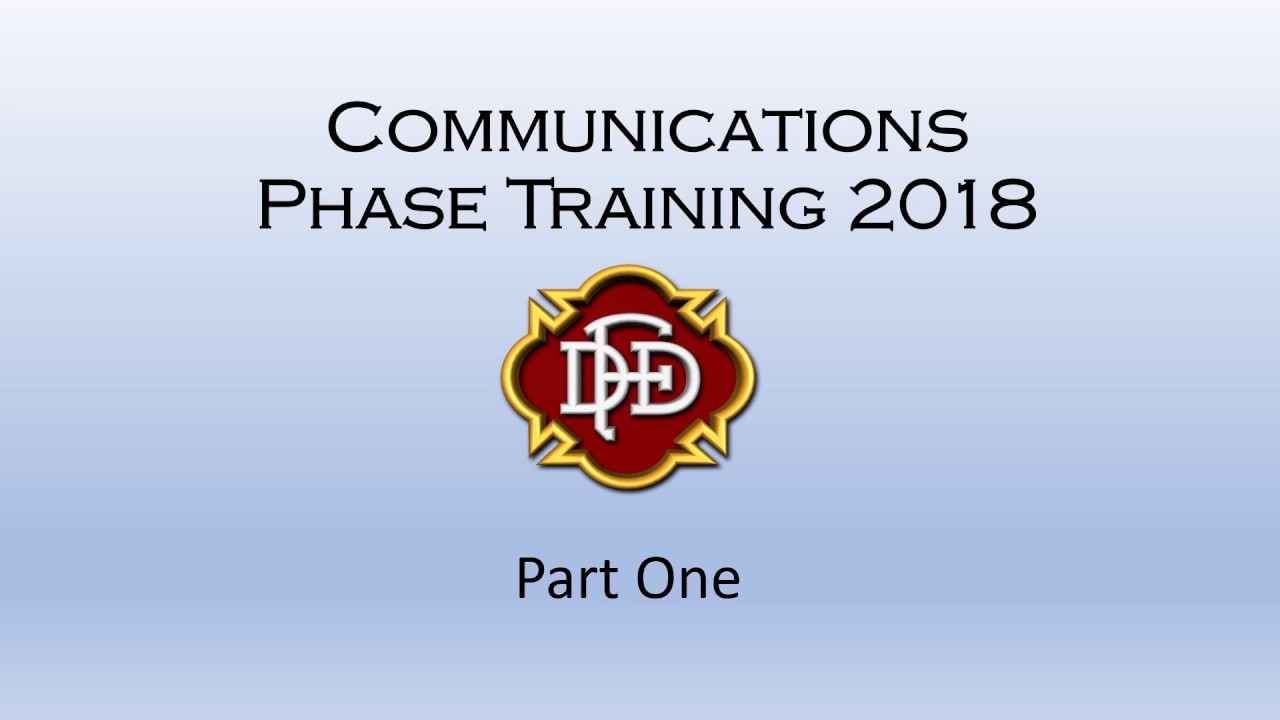 Communications Training Part 1