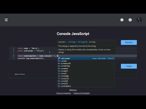 Curso JavaScript Intermediário - 01-01 - Concatenação - Combinando Textos
