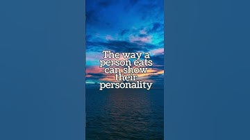 Eating Habits and Personality