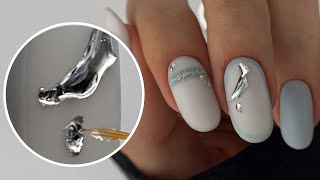 🔥TREND LIQUID METAL / UNICORN TEAR NAIL DESIGN / HOW TO FIX THE FOIL