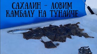 Сахалин - ловим камбалу из под льда на озере Тунайча #сахалин #природа #море #рыбалка #озеро