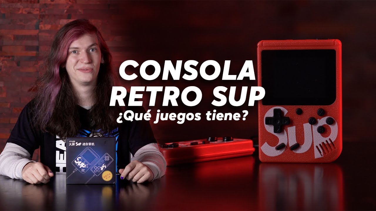 Consola Retro Sup Más De 4000 Juegos Con Control - Rojo