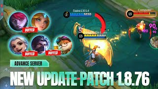 CHIP BUFF, LOLITA BUFF, JULIAN BUFF, ITEM ADJUSTMENTS, NEW UPDATE PATCH 1.8.76 ADVANCE SERVER