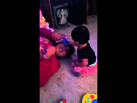Vanessa kicking Sonya's