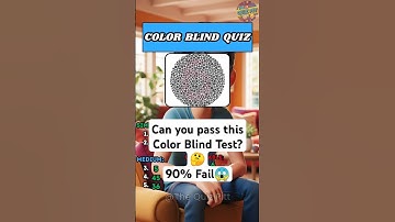 Can You Pass This Color Blind Quiz? 90% Fail!!😱 #shorts #colors #trivia #quiz #test #quiztime #viral