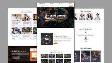 Build Responsive Multipage Education/ School Website using HTML CSS & JavaScript Complete Tutorial