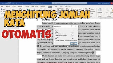 Cara Menghitung Jumlah Kata pada Microsoft Word