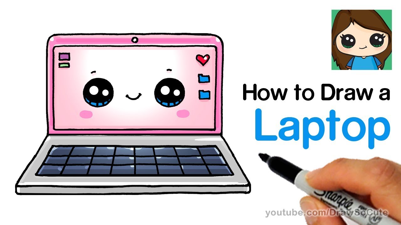 prostie risunki - laptop - ideas of laptop laptop - prostie risunki kawaii doodles cute kawaii drawings kawaii girl drawings on how to draw a laptop cartoon