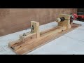 Make hand drill lathe diy the simplest lathe