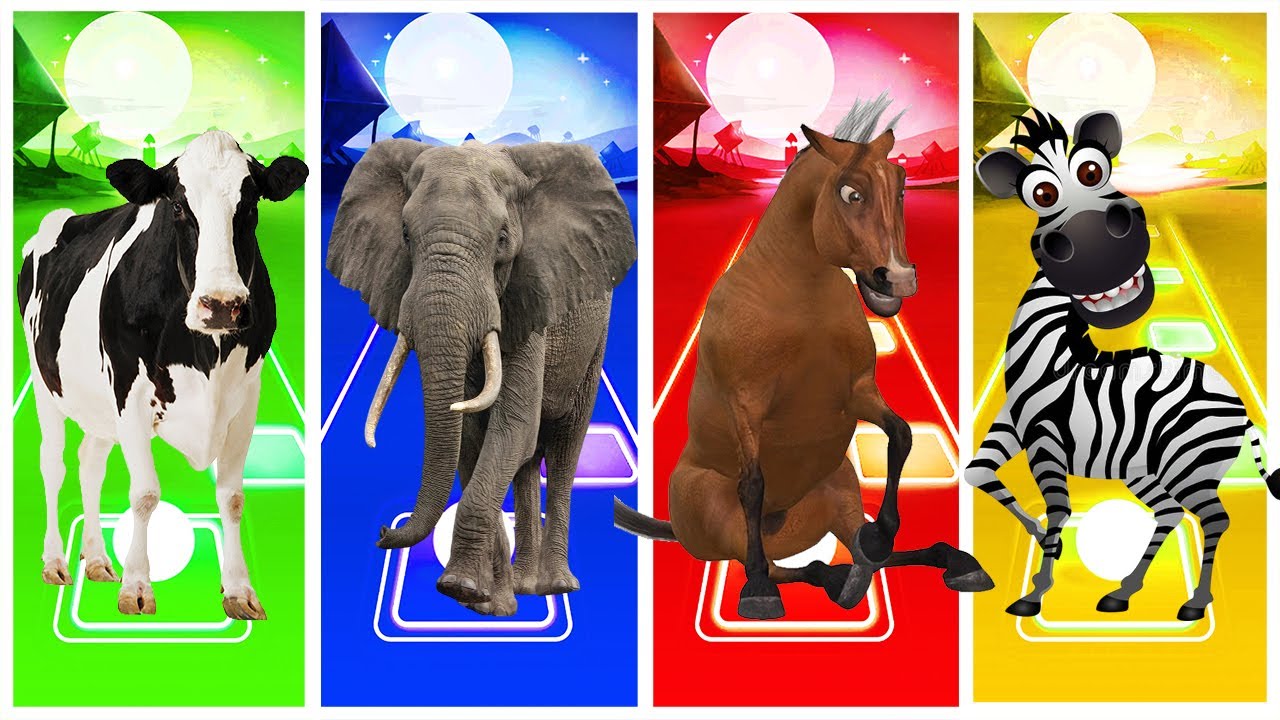 Ferdinand 🆚 Funny Cow 🆚 Ice Age Manny 🆚 Brainrot Extinction – Coffin Dance Song | Tiles Hop EDM