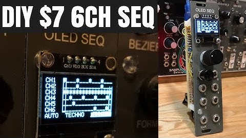 [ $7 ] DIY eurorack modular synth 6CH gate sequencer with SSD1306 OLED and arduino /for drum machine
