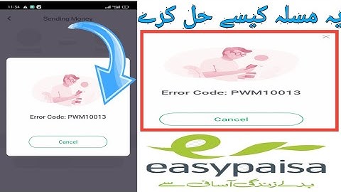 How To Fix Easy Paisa App Error Code Pwm 10013 Problem Solve 2024