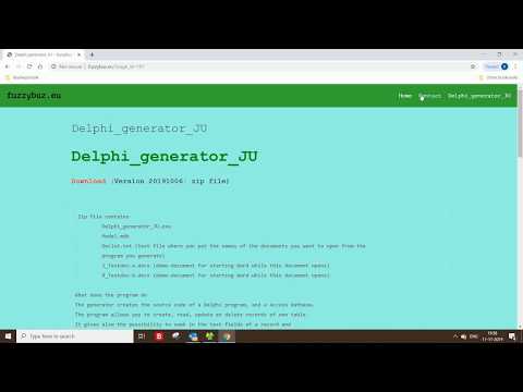 Delphi generator JU (film 1: global information)