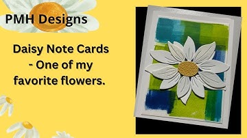 Daisy Card created with brayer roller