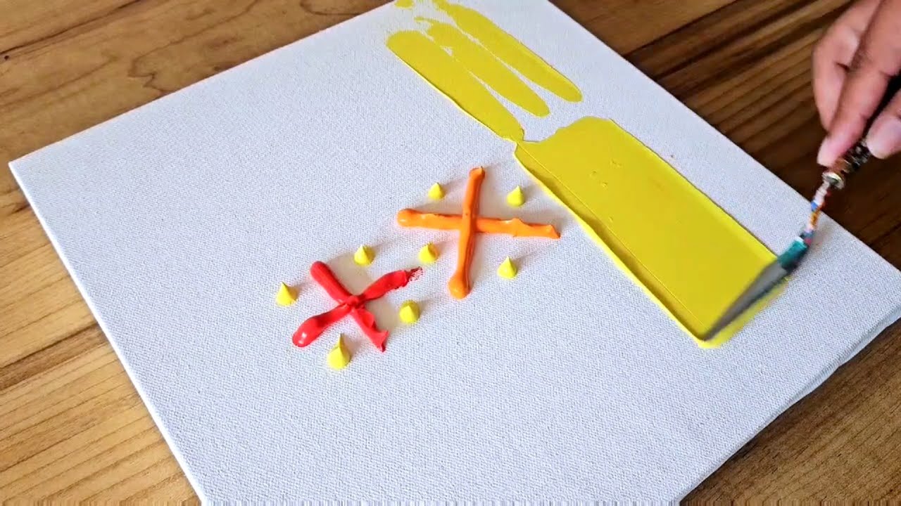 Easy Acrylic Painting Technique / For Beginners/ Abstract Landscape Painting / Step By Step