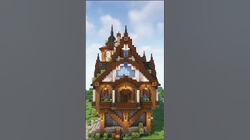Clocktower Mansion ⏰ #shorts #minecraft #medieval #fantasy