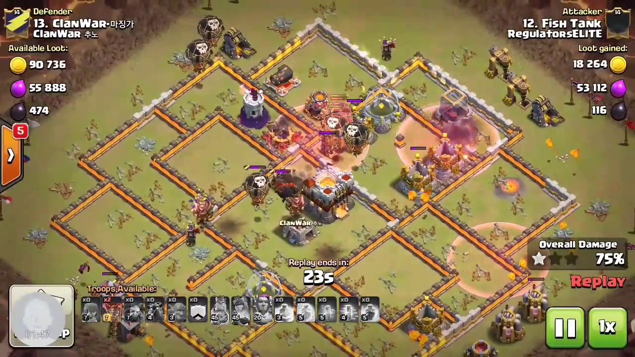 Clash Of Clans - Th11 3 Star Attacks - LavaLoon - RegulatorsElite v.s  ClanWar 추노