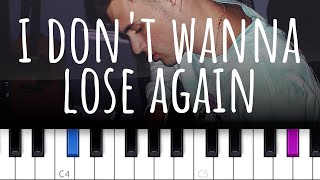 i don't wanna lose again ~ Munn (piano tutorial)