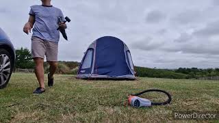 Camping in Cornwall with our Eurohike Air 400 Tent #carcamping #campingphilippines #carcamp