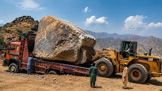 From Mountain Quarry to Marble Factory | Massive Stone Loading & Incredible Truck Transport