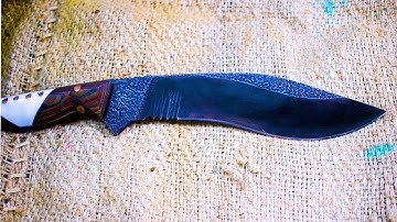 Making a kukri knife from an Old Car Leaf Spring