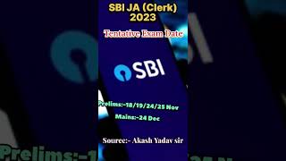 Sbi Clerksbi Ja Notification 2023 L Expected Exam Date By Akash Yadav Sir L