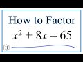 Factoring Quadratic Equations Concepts