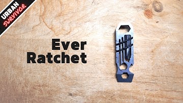 EverRatchet Titanium EDC Multitool Ratchet Pry Bar Fire Starter for Everyday Carry