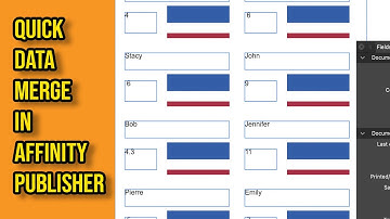 Affinity Publisher DATA MERGE Explained / Setup / Generate / Basic Format Tutorial