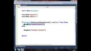 Visual Basic .NET - Ders 312 : ArrayList - ReferenceEquals