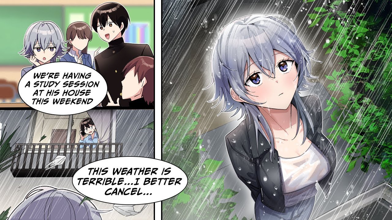 [Manga Dub] I cancelled the study session at my house because of the weather, but she was.. [RomCom