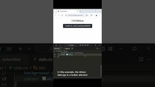 How to create Ribbon in HTML & CSS #shorts