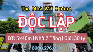 Bán toà nhà mặt tiền đường Độc Lập, quận Tân Phú, 188m2 đất, đang cho thuê 110tr/tháng | Giá: 30 tỷ