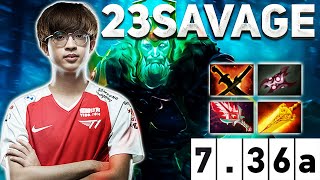 23SAVAGE DESTROYS ON WRAITH KING | DOTA 2 WRAITH KING 7.36a