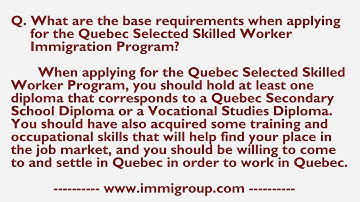 What are the base requirements when applying for the QSSW Immigration Program?