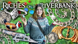Mudlarking Riverbank DRIPPING with Riches! Silver, Coins, Trinkets & more! (Treasure Hunting)