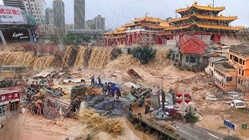 China’s Shaanxi Province Submerged — Relentless Floods Engulf Cities Families Stranded Roads Collaps