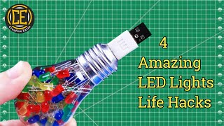 4 Amazing Led Lights Life Hacks Homemade Lights Life Hacks Creative Extra