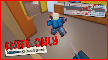 KNIFE ONLY CHALLENGE IN ARSENAL! (Roblox Arsenal challenge)